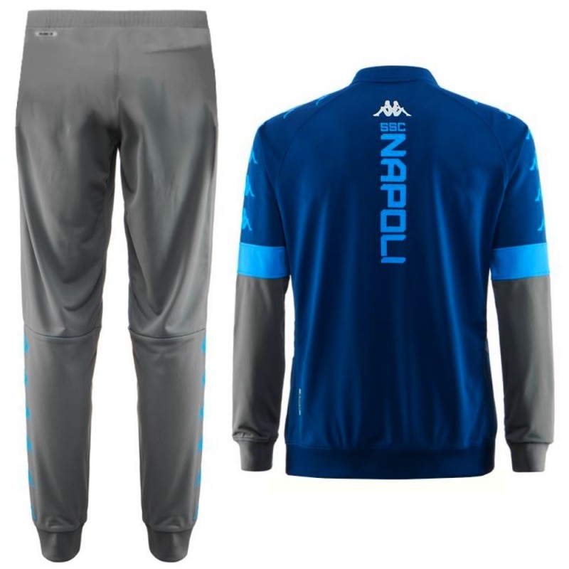 SSC Napoli EU Presentation Tracksuit 2019 20 Blue Grey Kappa