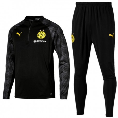 Borussia Dortmund black training technical tracksuit 2018 - Puma