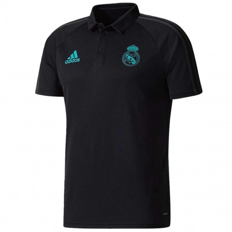 Polo negra de presentación Real Madrid CF 2017/18 - Adidas