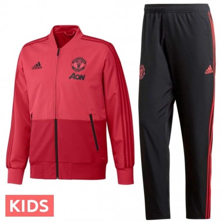 Jungen  - Manchester United training präsentationsanzug 2018/19 - Adidas