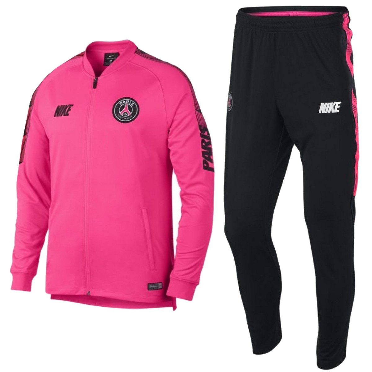 black and pink nike tracksuit