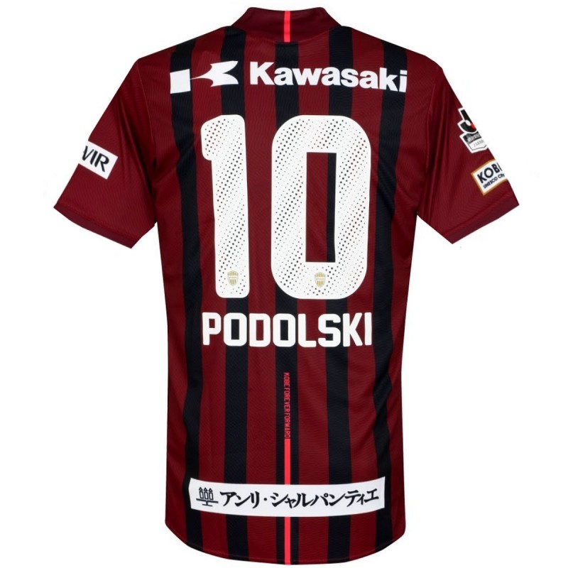 la licenciatura cráneo agradable Vissel Kobe primera camiseta futbol 2017/18 Podolski 10 - Asics