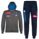 SSC Napoli hooded presentation tracksuit 2019/20 grey/navy - Kappa