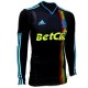 L'olympique de Marseille football maillot 10/11 troisième joueur numéro par Adidas Techfit manches longues-