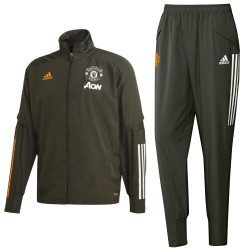 Survetement de presentation Manchester United 2020/21 vert - Adidas