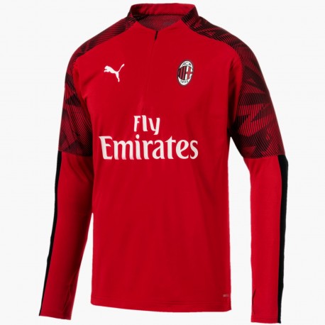 Tech sweat top d'entrainement AC Milan 2019/20 rouge - Puma