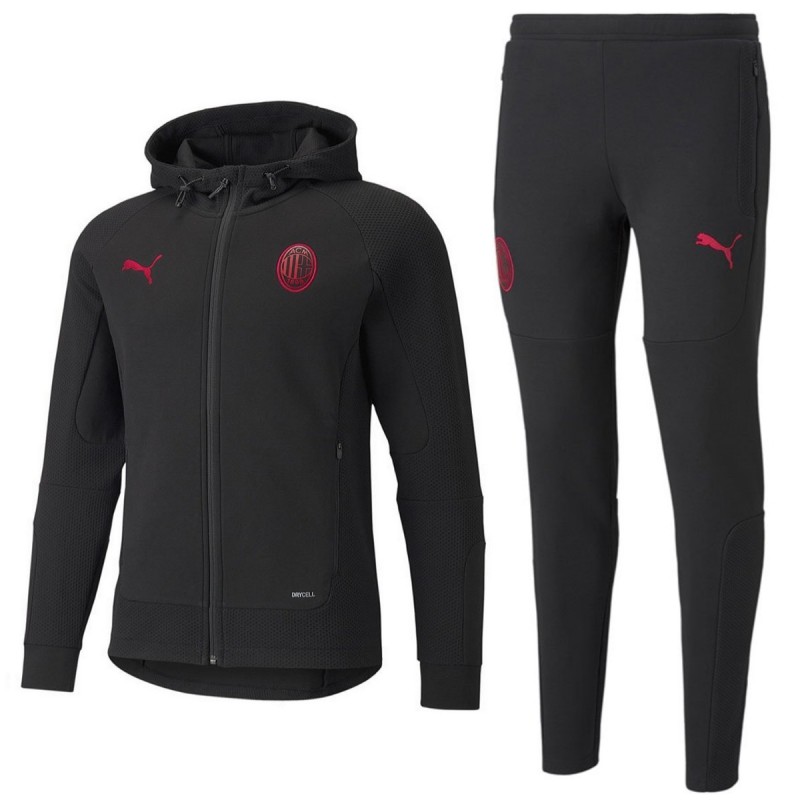 AC Milan black casual presentation sweat tracksuit 2021/22 - Puma 