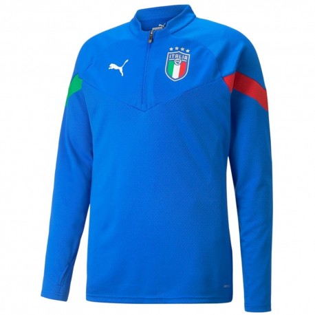 Felpa tecnica allenamento azzurra nazionale Italia 2022 23 Puma SportingPlus