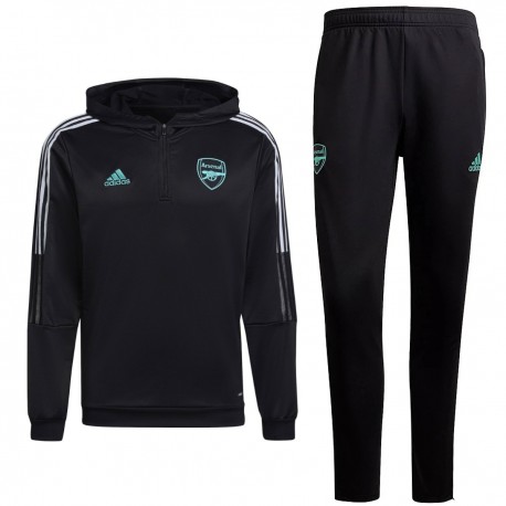 Chandal negro de entreno capucha Arsenal 2022 - Adidas