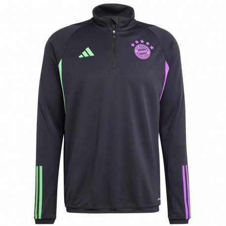 Tech sweat top d'entrainement Bayern Munich 2023/24 noir - Adidas