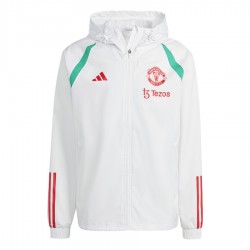 Chubasquero blanco de entreno Manchester United 2023/24 - Adidas