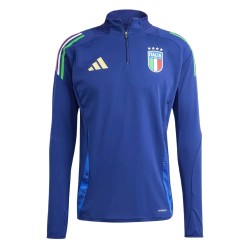 Felpa tecnica allenamento blu nazionale Italia 2024/25 - Adidas