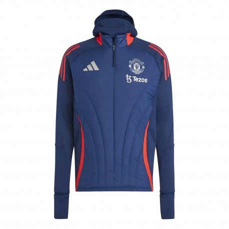 Felpa da allenamento Winter blu Manchester United 2024 25 Adidas SportingPlus