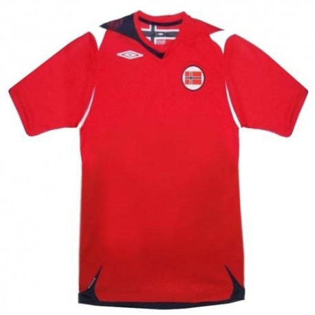 Camiseta de local de fútbol de Noruega nacional Umbro 2006/08