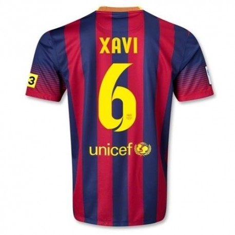 FC Barcelone domicile Football Jersey 2013/14 Xavi 6-Nike