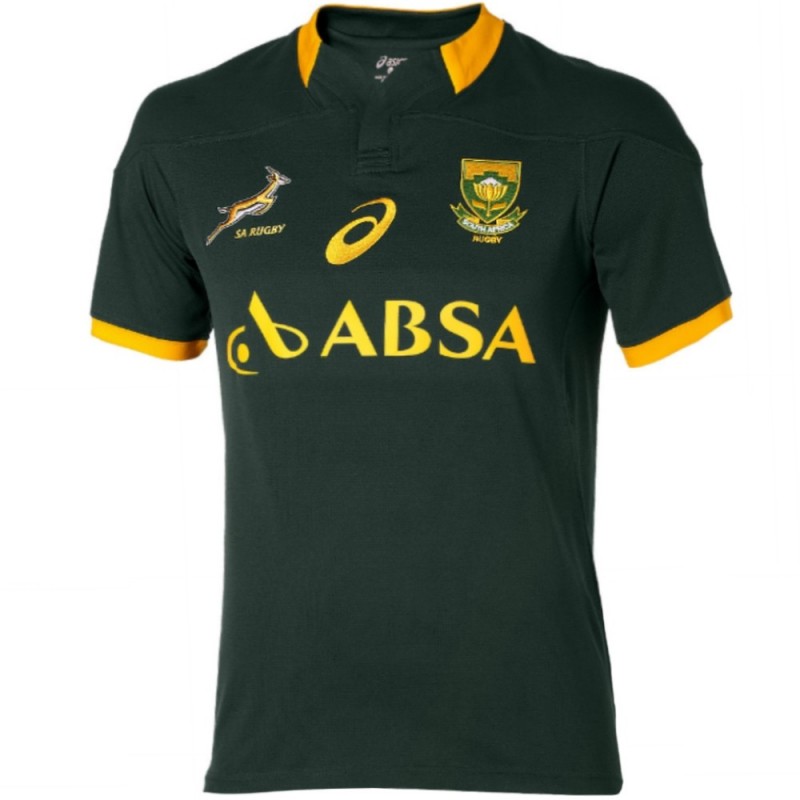 South Africa Springboks Home Rugby Jersey 201415 Asics 