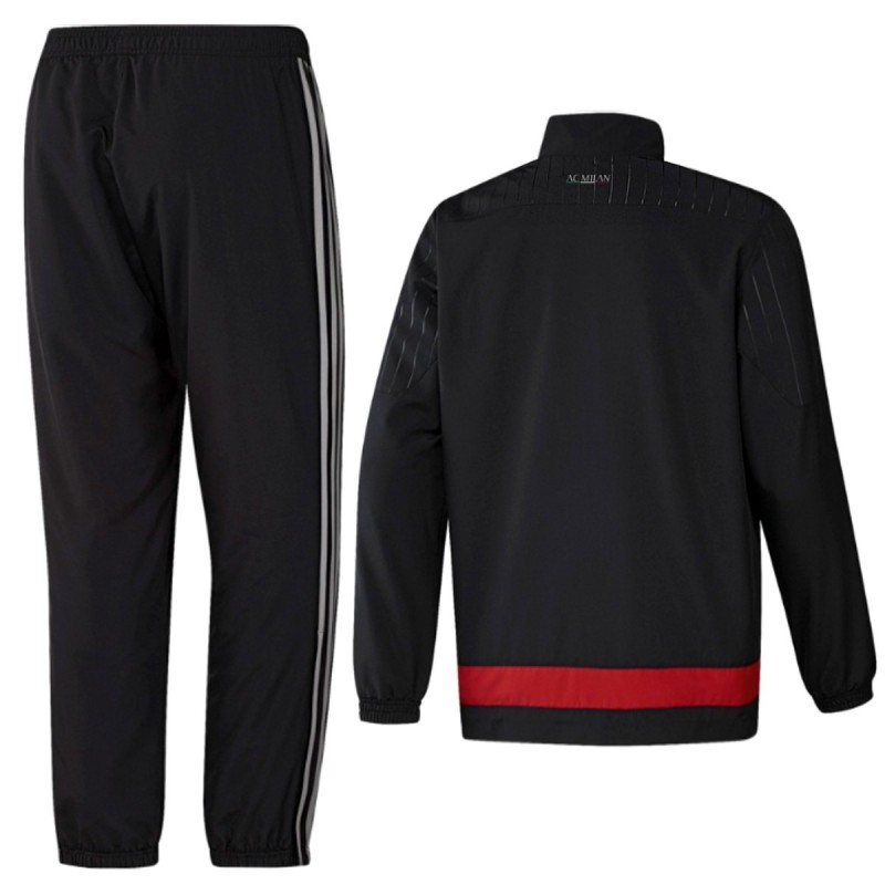 AC Milan black presentation tracksuit 2015/16 - Adidas - SportingPlus ...
