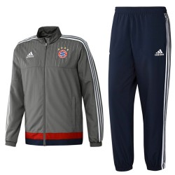 Bayern Munich grey presentation tracksuit 2015/16 - Adidas