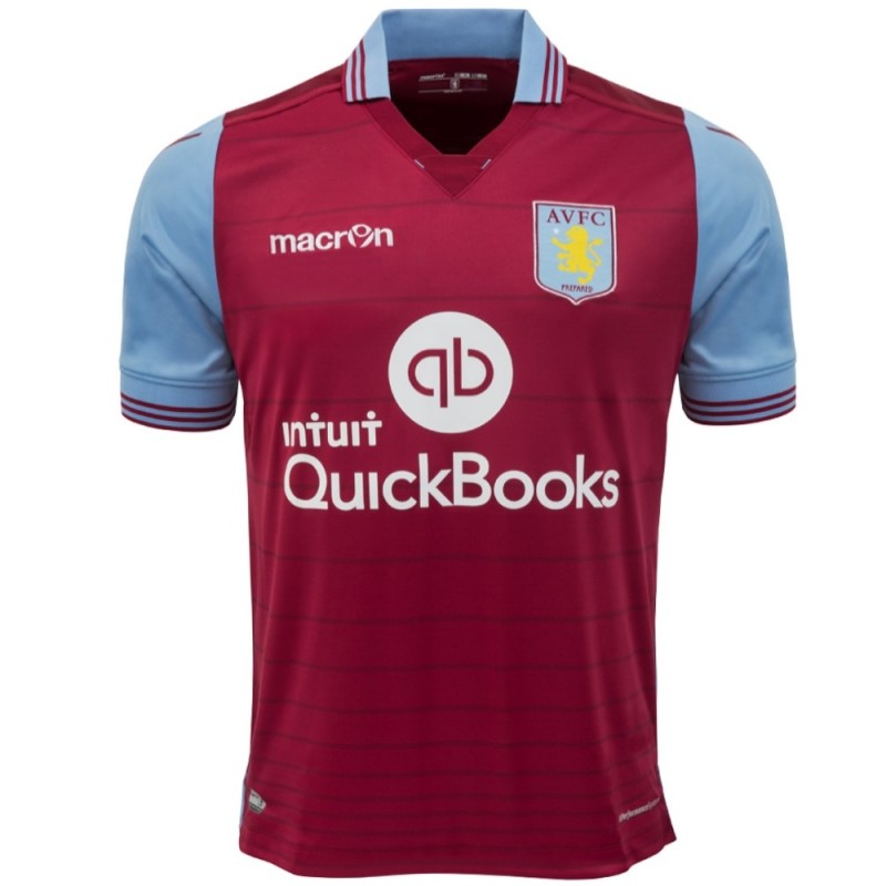 Aston Villa Home Fussball Trikot 2015 16 Macron Sportingplus Net