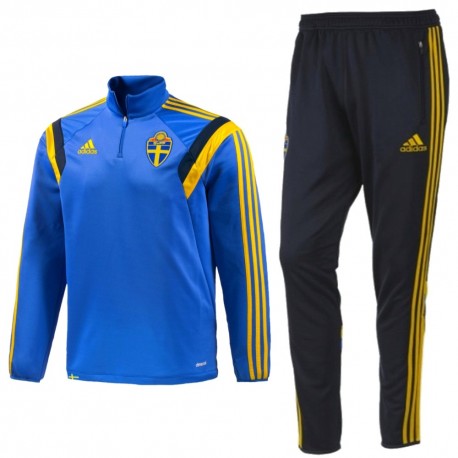 Schweden Nationalmannschaft Trainingsanzug 2015 marine - Adidas