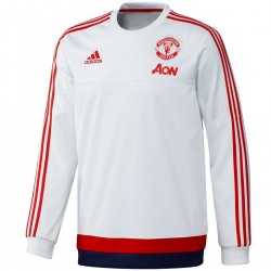 Sudadera de entrenamiento blanca Manchester United 2016 - Adidas