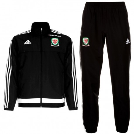 Wales national team black presentation tracksuit 2016/17 - Adidas