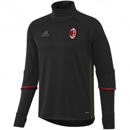 MIlan Felpa con cappuccio 3 Stripes Rosso Nera 2016/17 Adidas Taglia L  Colore Nero