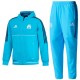 Olympique Marseille training Präsentationsanzug 2017/18 light blue - Adidas